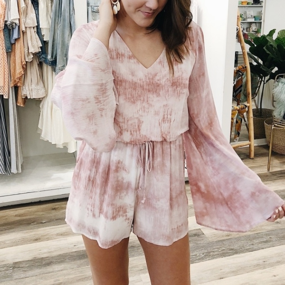 Pink Tie-Dye Romper